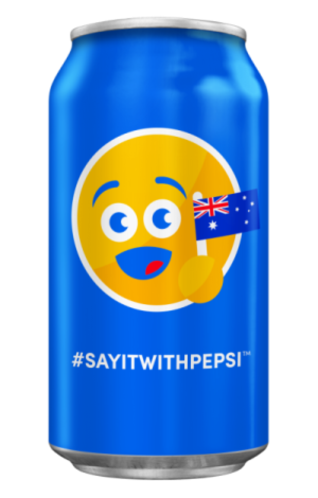 Pepsi's cans and bottles now display emojis which represent the typical Aussie consumer.